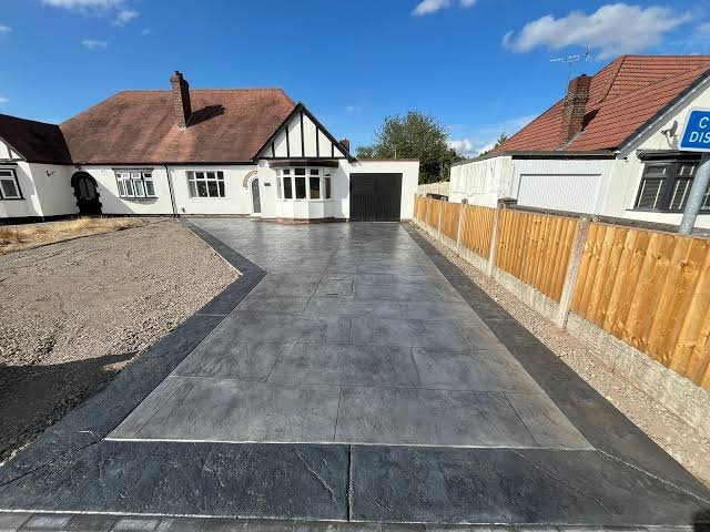 Concrete driveway